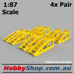 1:87 Scale Car Ramps (4x Pair)