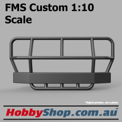 FMS CUSTOM 1:10 Scale 3D Model Bullbar for 4WD like Toyota FJ40 Landcruiser