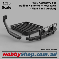 1:35 Scale Model Accessory Set #1 RH for 4WD like Toyota Hilux